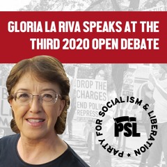 Gloria La Riva at the Third 2020 Open Presidential Debate
