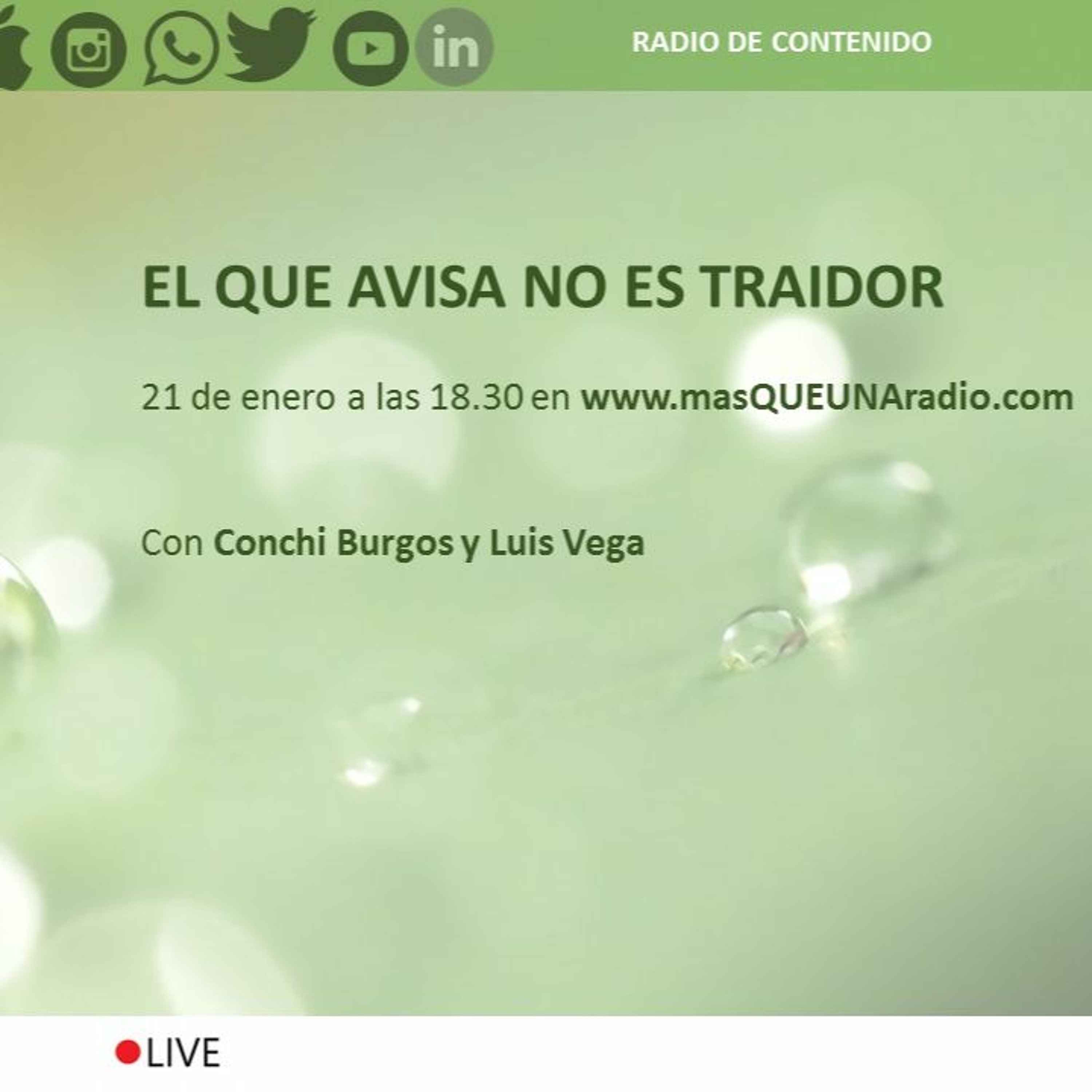 EL QUE AVISA NO ES TRAIDOR