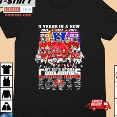 Tampa Bay Buccaneers 3 Years In A Row Nfc South Division Champions Signature Shirt