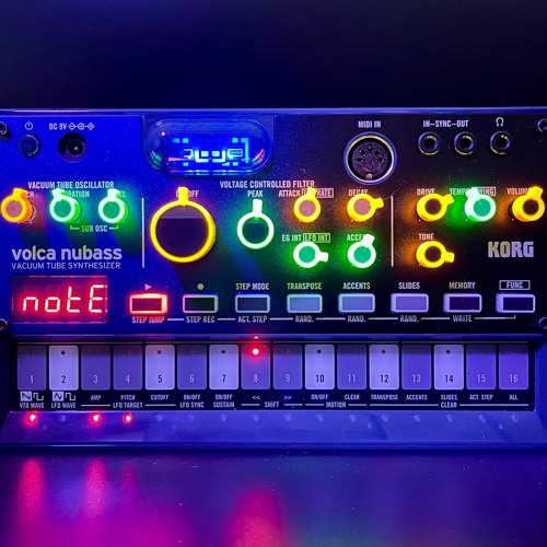 Stream VOLCA Funky Synth Bass Synth Drums 121 BPM ORIGINAL by