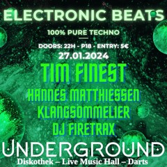 Hannes Matthiessen @ Underground Heidenheim Electronic Beats 27 01 2024 23.30 To 1.00