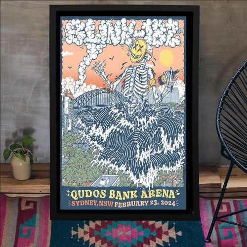 Stream Blink182 Tour In Sydney, Australia Feb 23 2024 Poster by