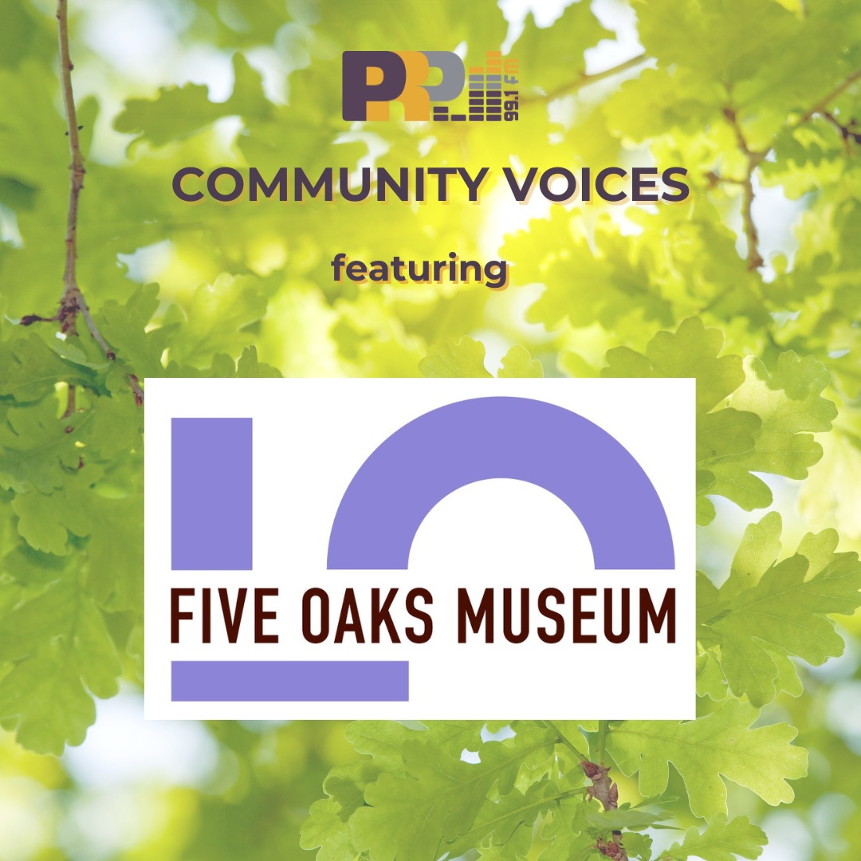 Community Voices featuring Five Oaks Museum episode artwork