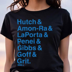 Detroit Ampersand Stars Hutch Amon Ra Laporta Penei Gibbs Goff Grit Shirt