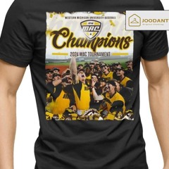Western Michigan Broncos 2024 Mac Baseball Tournament Champions Shirt