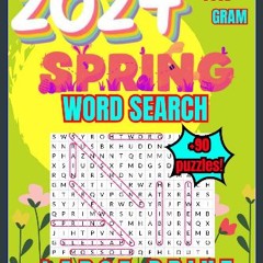 PDF/READ 🌟 2024 spring word search for adults: ANTI EYE STRAIN word - search, stress free game & r