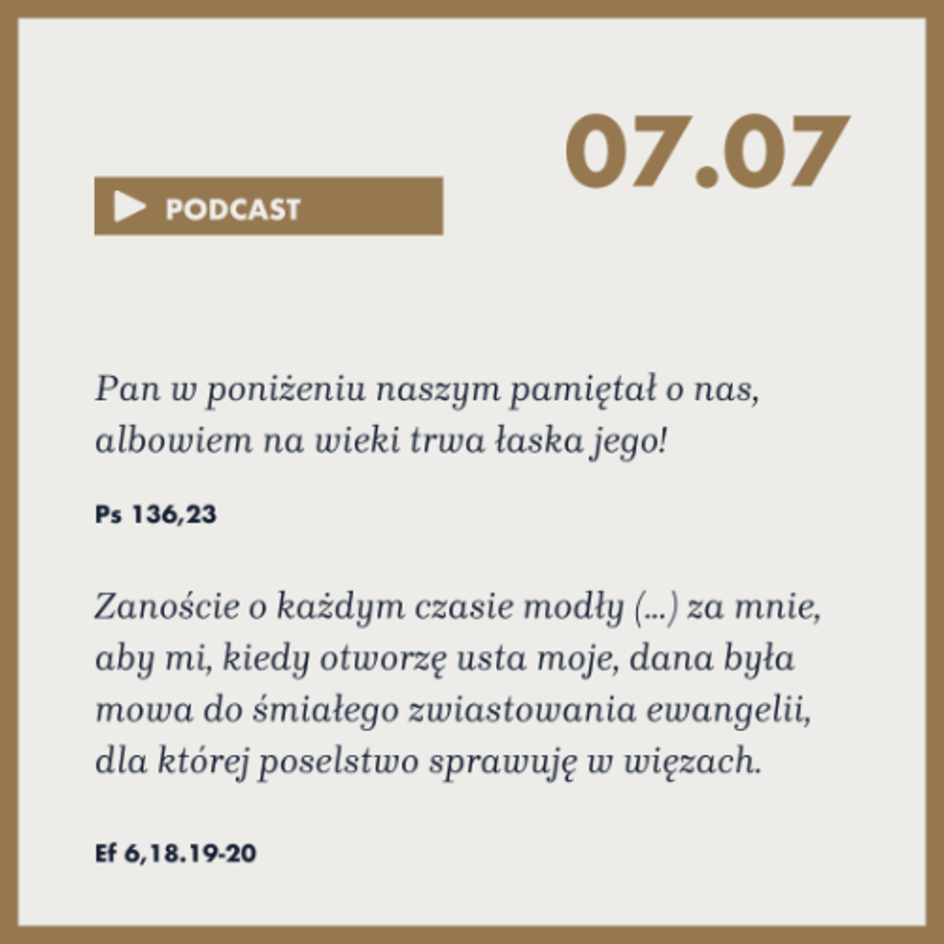 Poranek ze Słowem na 7 lipca 2025 episode artwork
