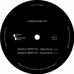 PREMIERE #1019 | Angelo Repetto - Beta Decay [Subject To Restrictions] 2020