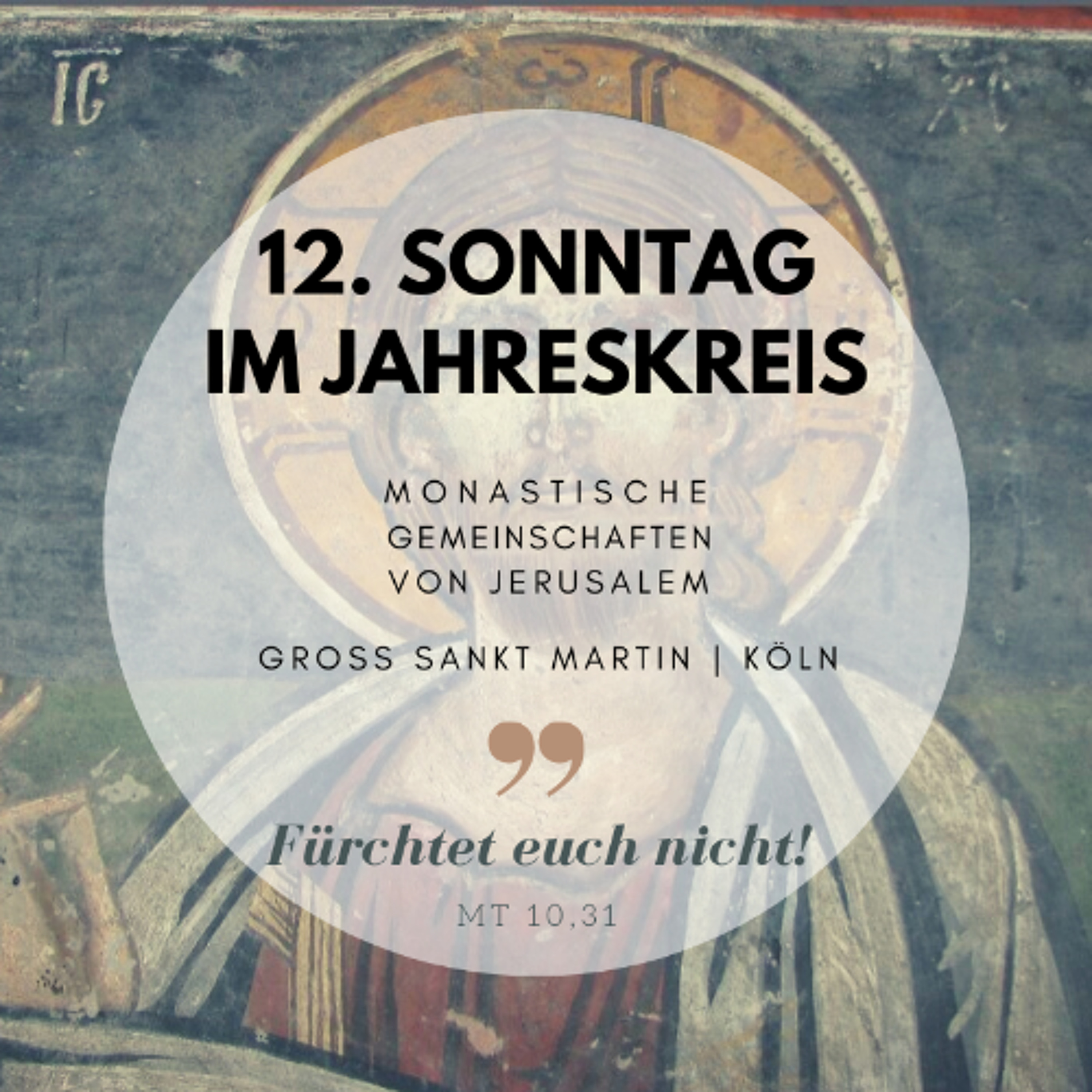 Wortgottesdienst inkl. Predigt (Pfr. Rainer Schnettker) | 21.6.26 | 12. So. im JK - Fürchtet euch nicht | Jerusalemgemeinschaften episode artwork