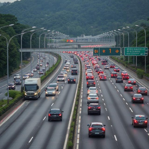 Busy highway