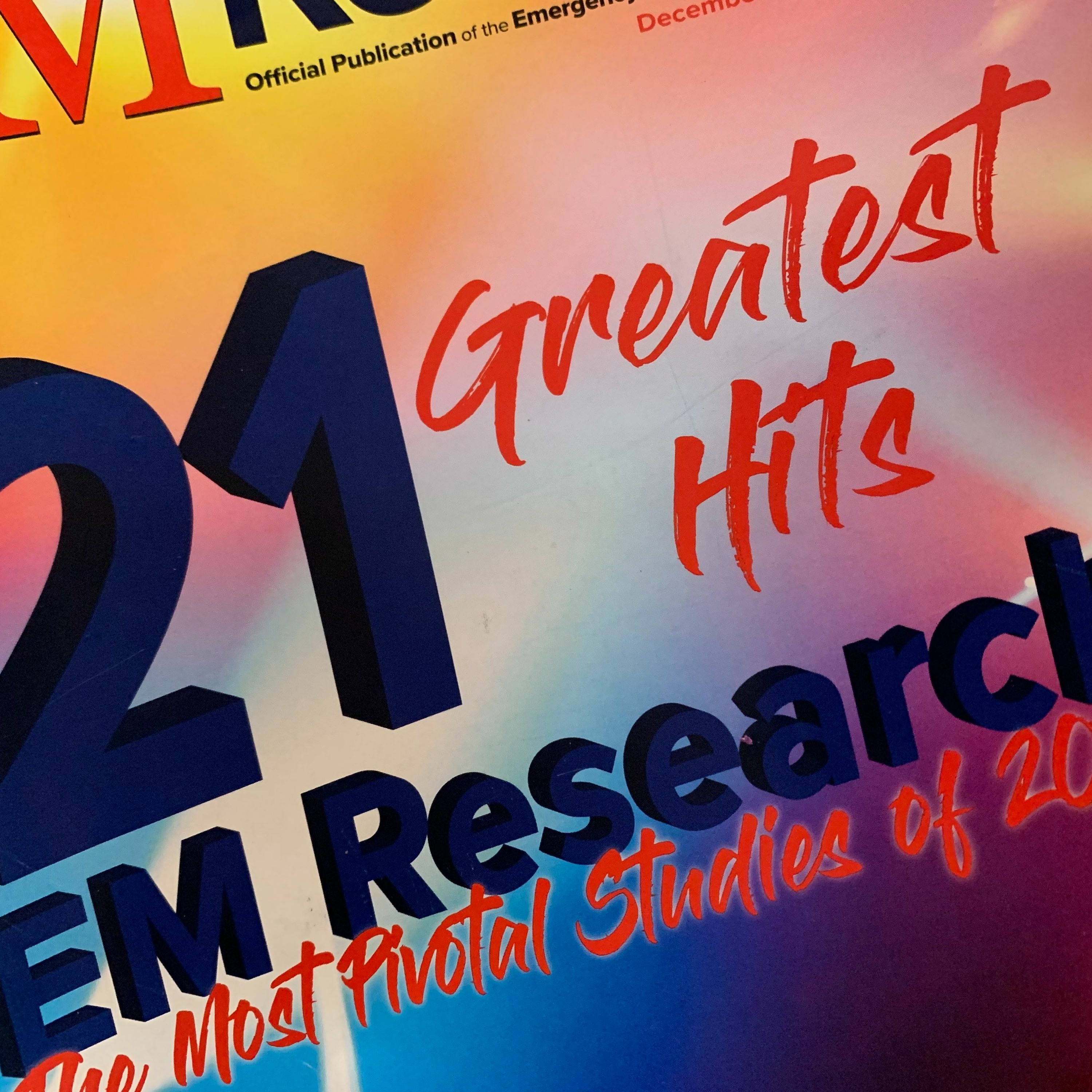 The EMRA 21 Practice Changing Research Articles to Kick-Off 2022