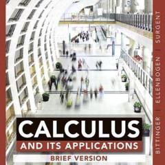 [View] KINDLE 📕 Calculus and Its Applications, Brief Version by  Marvin Bittinger,Da