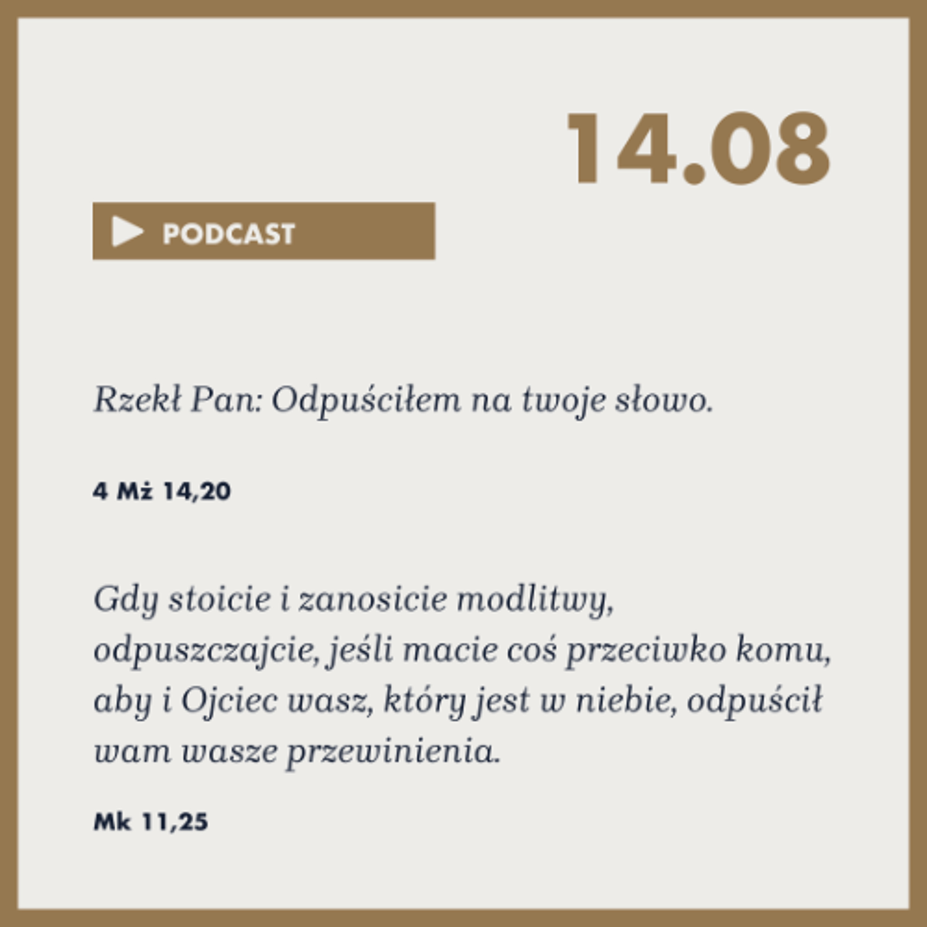 Poranek ze Słowem na 14 sierpnia 2025 episode artwork