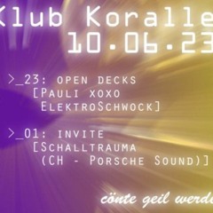 ElektroSchwock @ Cönte geil werden | Koralle, Dresden | 10.06.23