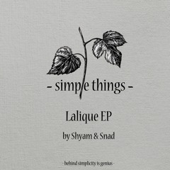 [STUD024] Shyam & Snad - Lalique