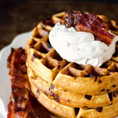 waffles and bacon