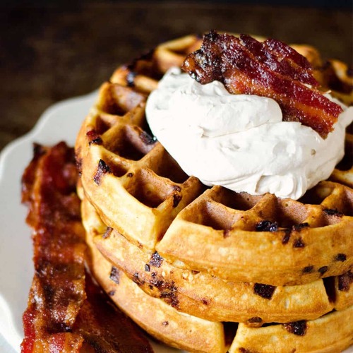 waffles and bacon