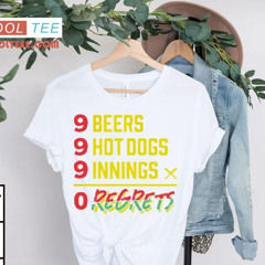 9-9-9 Beers Hot Dogs Innings Regrets Challenge San Diego Baseball Shirt