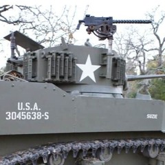 M1919A4 Browning Machine Gun .30cal On Turret 30m In Front To Left 2 Blanks Burst Of Ten X 1 Snippet