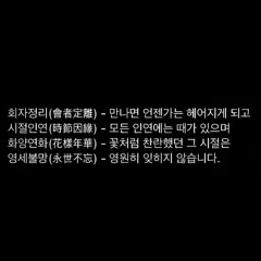 ”회자정리 시절인연 화양연화 영세불망“ 틱톡가오