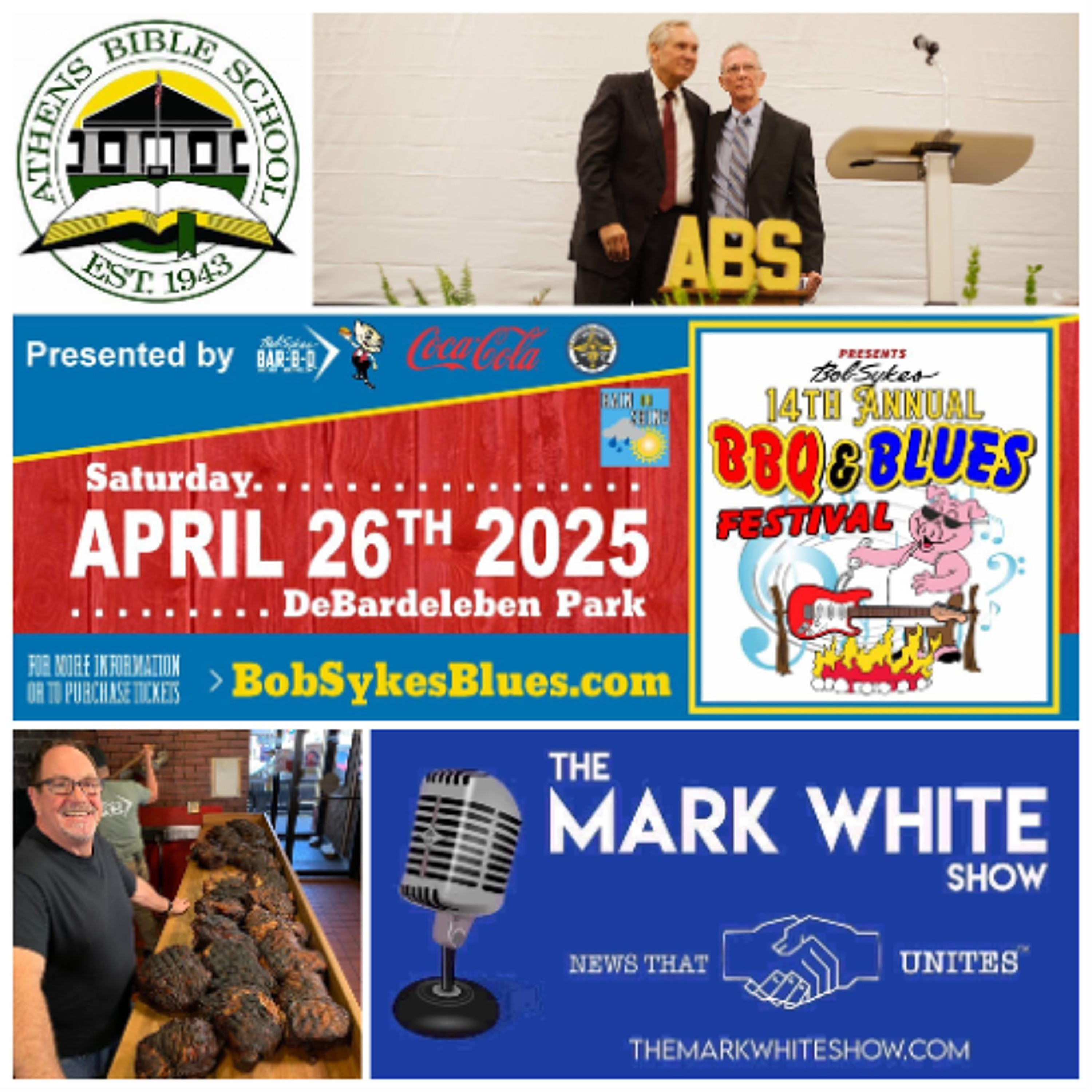 Honoring Athens Bible School's George Williams & Van Sykes with Bob Sykes Bar B Q & Blues Festival episode artwork