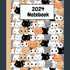 [Ebook] 📕 Cute Cat Notebook Journal: Cute colourful cat notebook college ruled (100 pages 6x9in) c