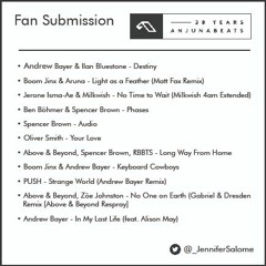 Jennifer Salome--20 Years of Anjunabeats Fan Submission