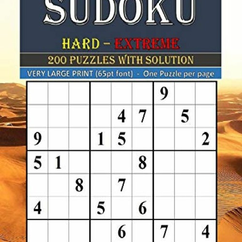 Sudoku Puzzle Medium Level 200 Instant Download to Print at 