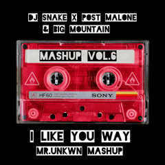 Dj Snake X Post Malone And Big Mountain - I Like Your Way(Mr.UNKWN Mashup)