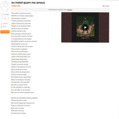 Eu Matei Quem Me Amava (Cover)