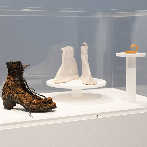 (AD) Birgit Jürgenssen, 'Our Daily Bread (Bread Shoe)' 1976/'Flyweight Shoes' 1973/'Untitled' 1974