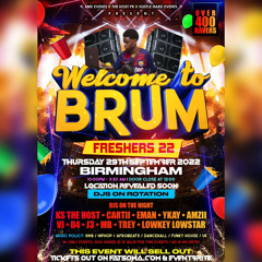 DEEJAY J3 PRESENTS- WELCOME TO BRUM FRESHERS 22 PROMO MIX!
