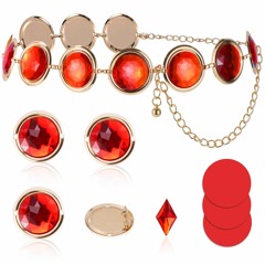 EPUB [READ] Ammiko Raven Belt and Gems Raven Cosplay Waist Belt Adjustable Red G