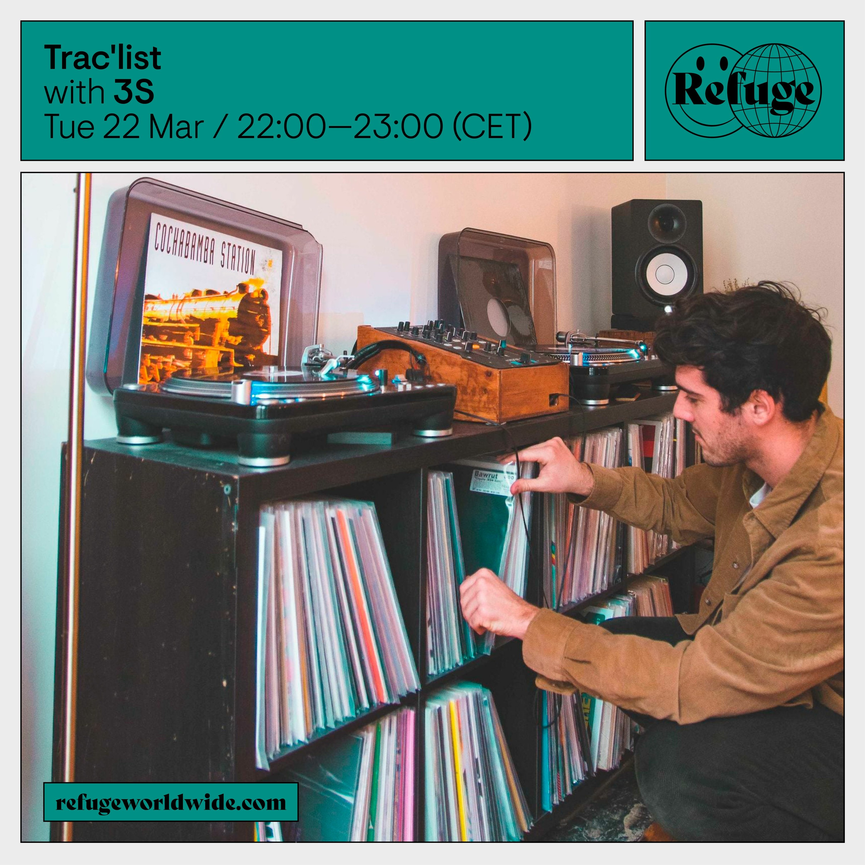 3S - Trac'list x Refuge Worldwide episode artwork