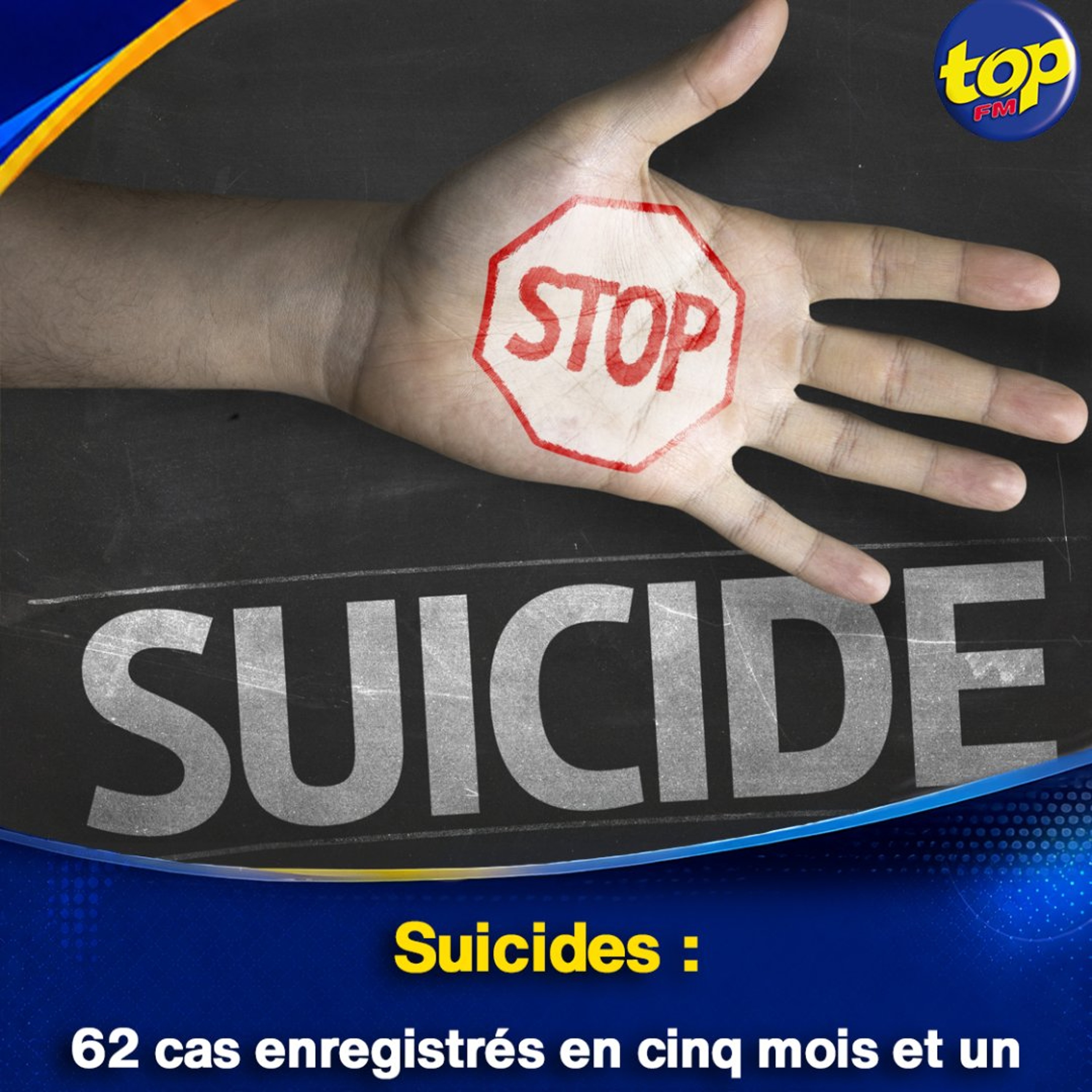 Suicides : 62 cas enregistrés en cinq mois et un rajeunissement des victimes