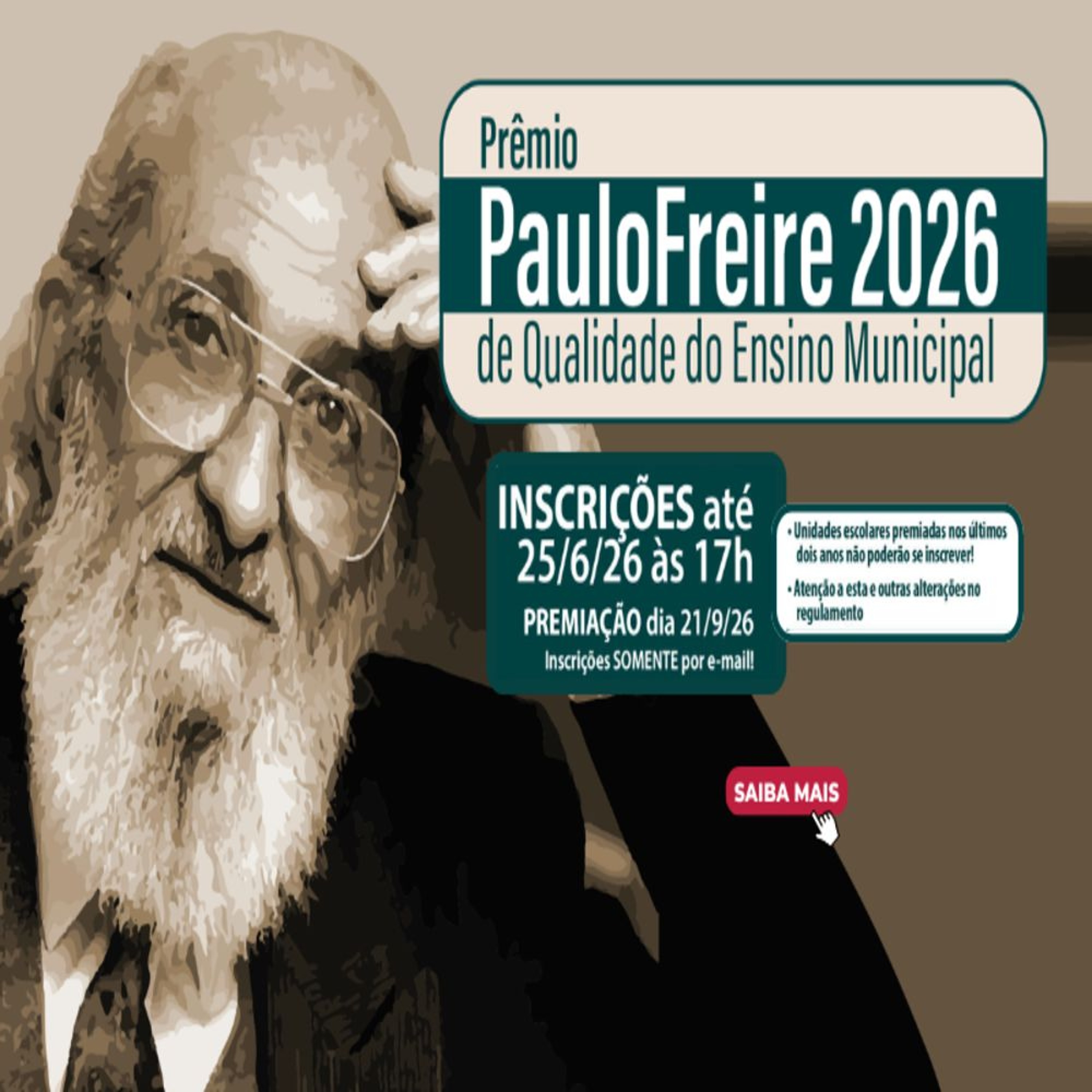 22.06.2026 = INSCRIÇÕES PARA O PRÊMIO PAULO FREIRE VÃO ATÉ ESTA 5ª FEIRA episode artwork