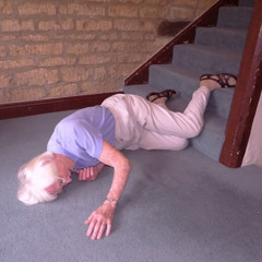 No handrail, no mercy (She ain't getting up)