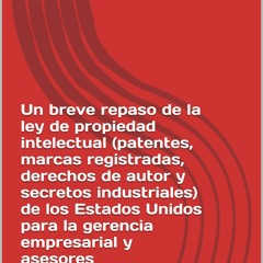 Ebook Un breve repaso de la ley de propiedad intelectual (patentes, marcas registradas, derechos