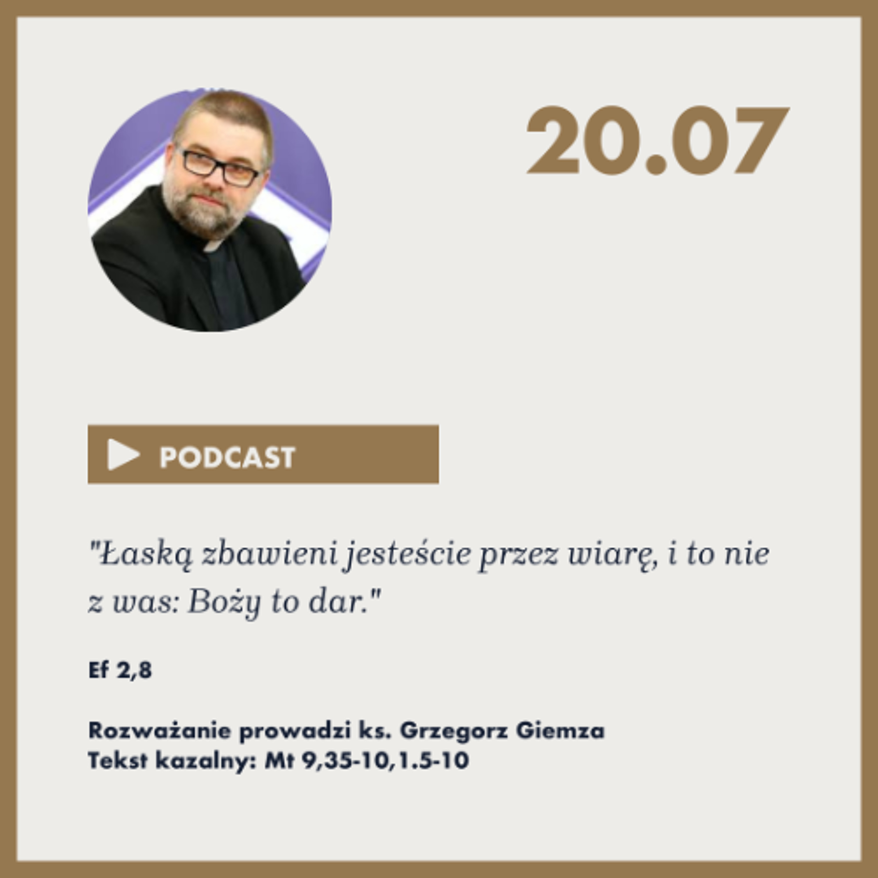 Niedziela ze Słowem, rozważanie z nabożeństwa z 20 lipca 2025 episode artwork