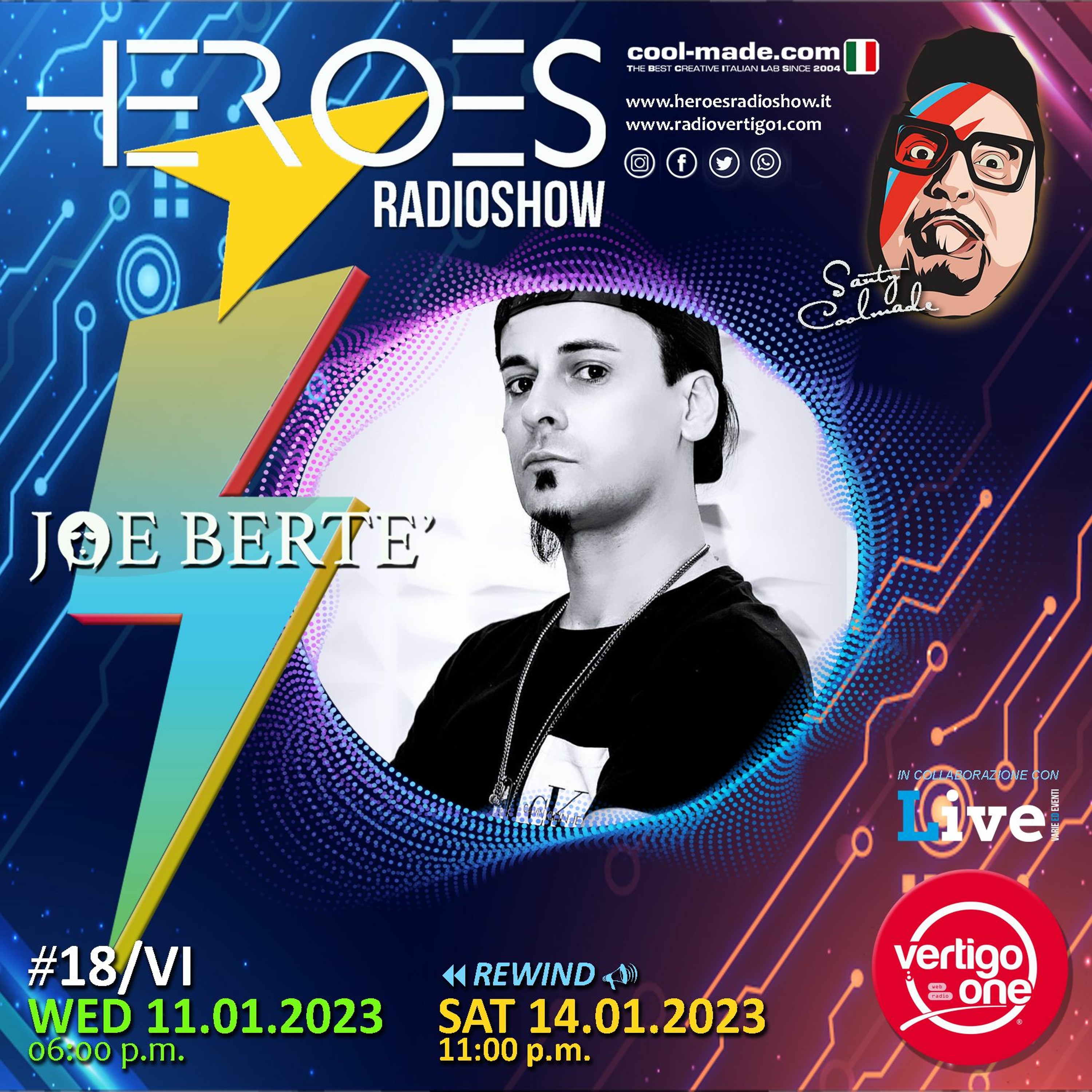 #18/2022-23> HEROES RadioShow - Special Guest JOE BERTE' episode artwork