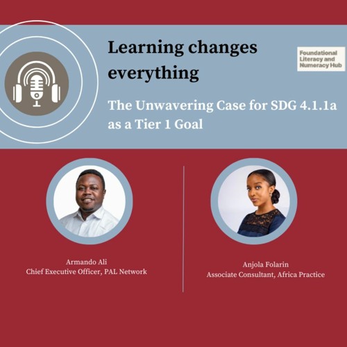 Armando Ali - The Unwavering Case for SDG 4.1.1a as a Tier 1 Goal
