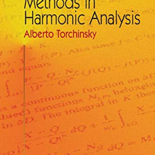 FREE EBOOK 📃 Real-Variable Methods in Harmonic Analysis (Dover Books on Mathematics)
