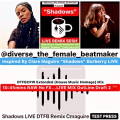 Shadows Remixed “LIVE” By Diverse The Female Beatmaker (ROUGH DRAFT Play At 126bpm For BEST SOUND)