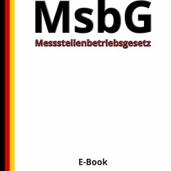 Kindle Book Messstellenbetriebsgesetz - MsbG, 1. Auflage 2019 (German Edition)