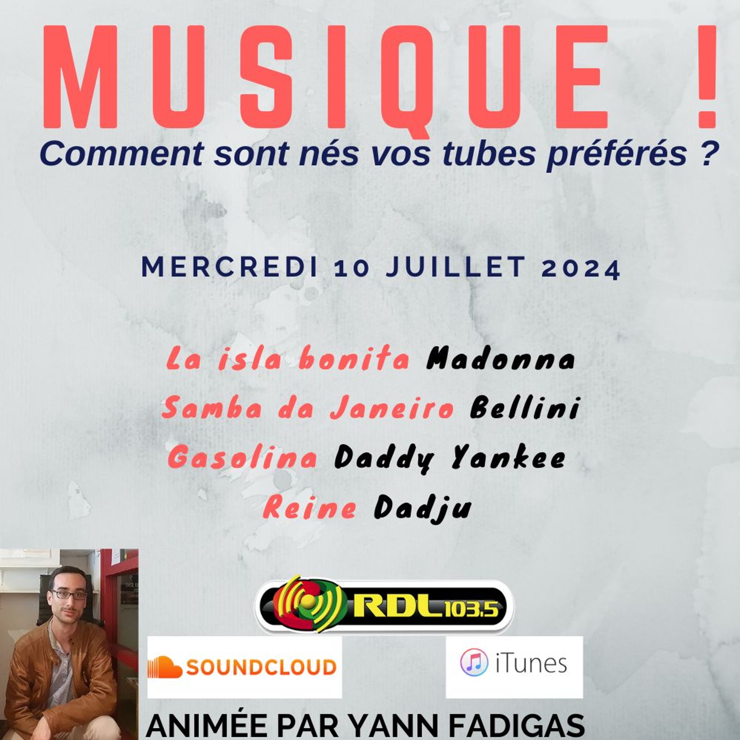 MUSIQUE ! 192 - 10 07 24 - "La isla bonita" (Madonna) / "Reine" (Dadju) / "Gasolina" (Daddy Yankee) episode artwork
