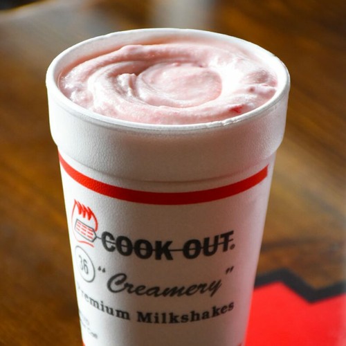 Cook Out Strawberry Milkshake