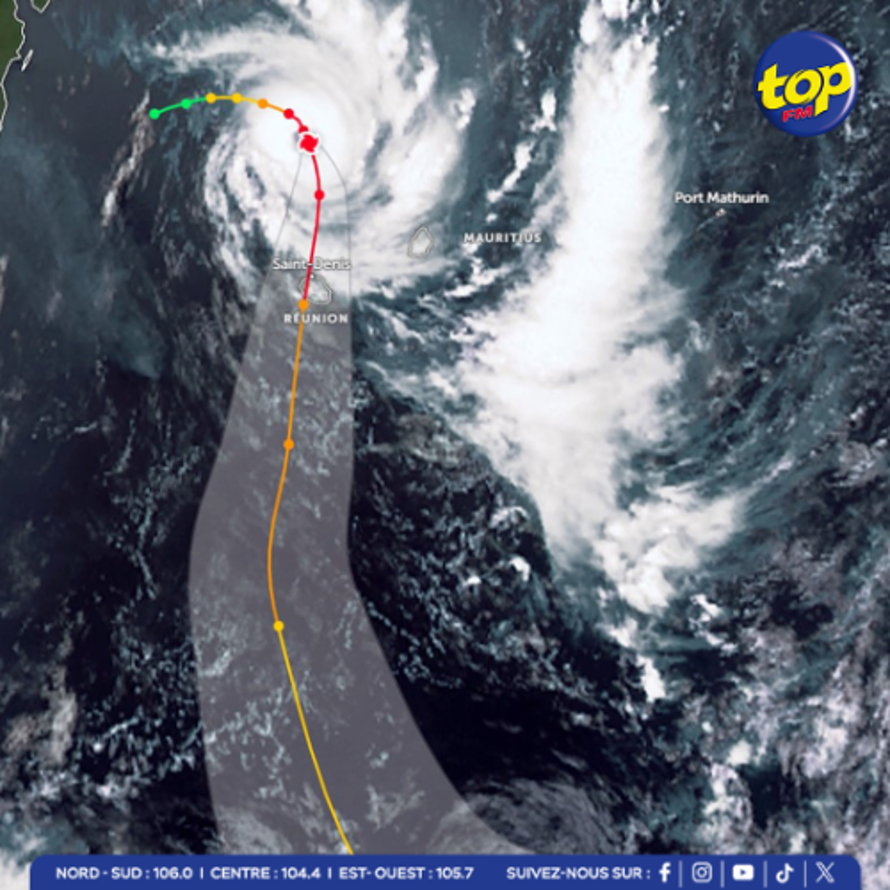 Garance s’intensifie en un cyclone tropical : Une menace grandissante pour Maurice