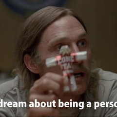 a dream that you had inside a locked room, a dream about being a person