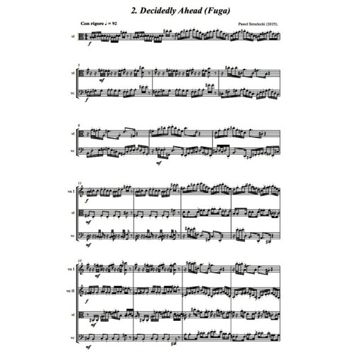Pawel Strzelecki: 2. Decidedly Ahead (Fuga) [String Quartet No. 21 "No Time" (2025)].