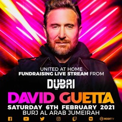 David Guetta @ United At Home, Burj Al Arab Dubai, United Arab Emirates 2021-02-06